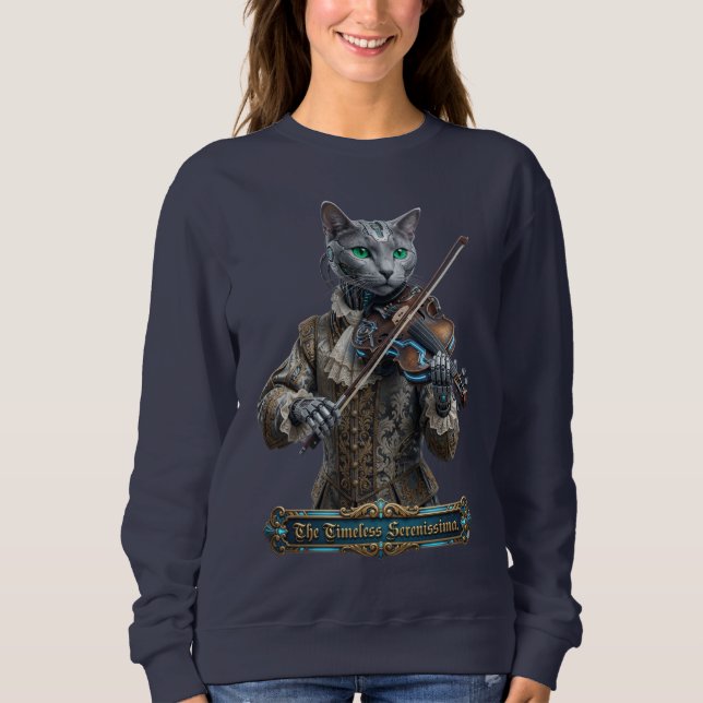 Moletom Gato Azul Russo da Sereníssima Atemporal (Frente)