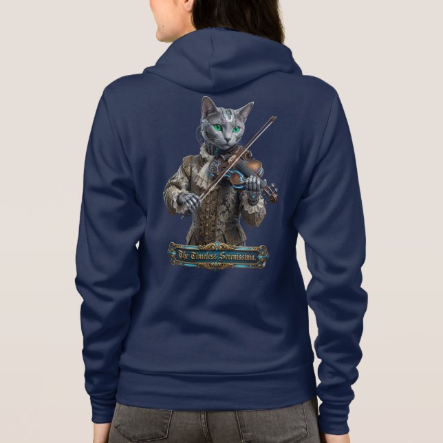 Moletom Gato Azul Russo da Sereníssima Atemporal (Verso)