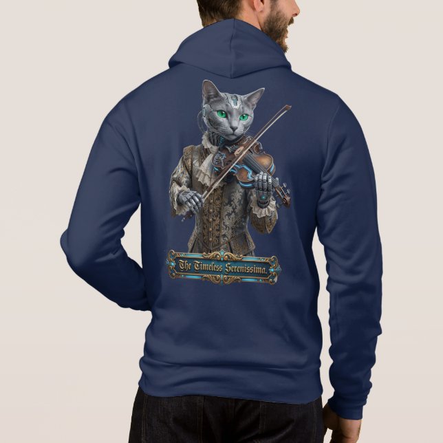 Moletom Gato Azul Russo da Sereníssima Atemporal (Verso)