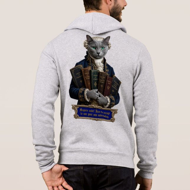 Moletom Gato Azul Russo Immanuel Kant (Verso)