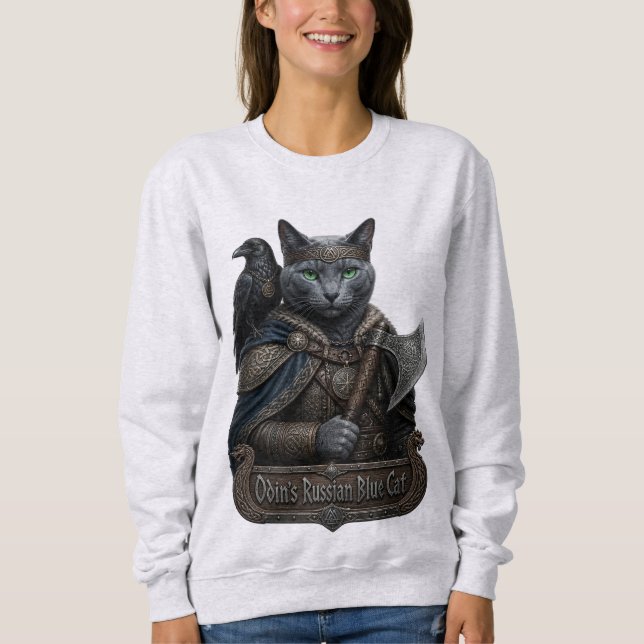 Moletom Gato Azul Russo Nobre Odin (Frente)