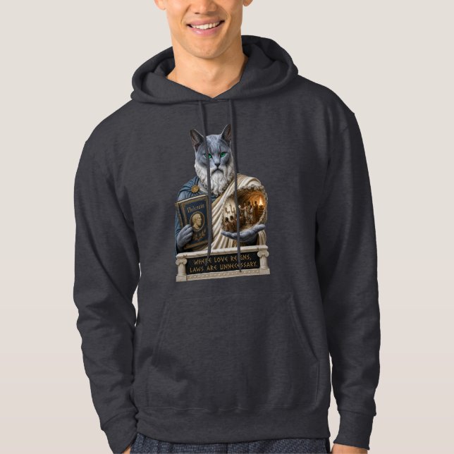 Moletom Gato Azul Russo Plato (Frente)