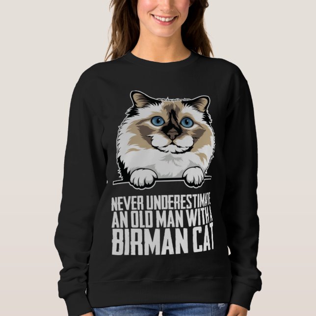 Moletom gato Birmanês  gatinho Birmanês  mamãe Birmanês  1 (Frente)