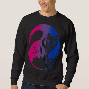 Moletom Gato Bissexual Sutil Yin Yang Bi Orgulho LGBTQ LGB