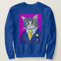 Gato cavalheiro em um terno e gravata