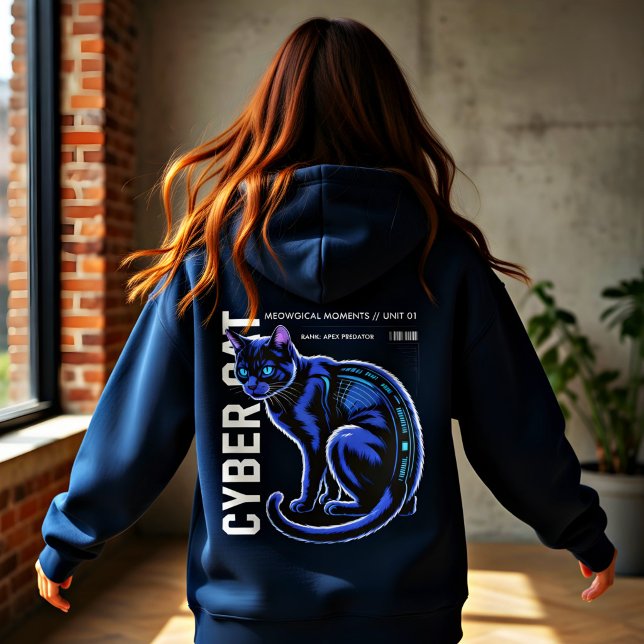 Moletom Gato Cibernético Predador Apex - Presente de Ficçã (Criador carregado)