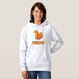 Moletom Gato Cinto, Animal Laranja e Amarelo, Pop de Abstr