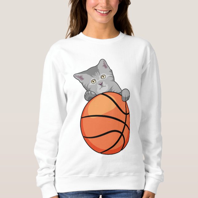 Moletom Gato com basquete (Frente)