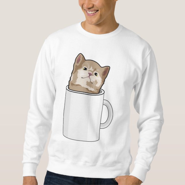 Moletom Gato com caneca de café (Frente)