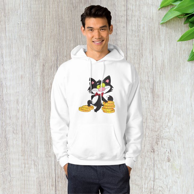 Moletom Gato Com Money Mens Hoodie (Criador carregado)