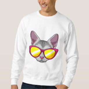 Moletom Gato com óculos de sol