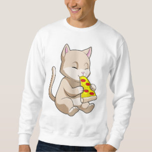 Moletom Gato com pizza