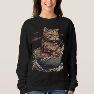 Moletom gato come Ramen, onda de Kanawaga