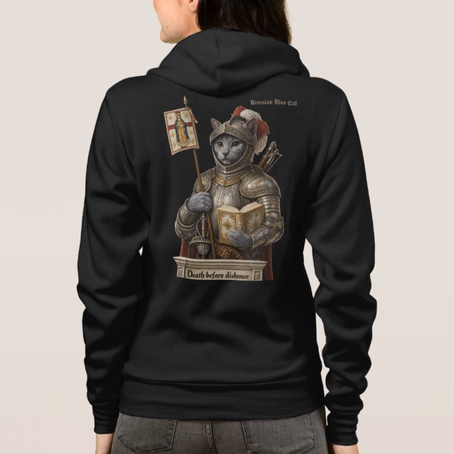 Moletom Gato Conquistador Russian Blue – Honra e Legado (Verso)