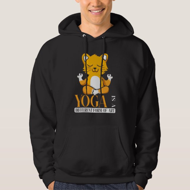 Moletom Gato criativo ioga (Frente)