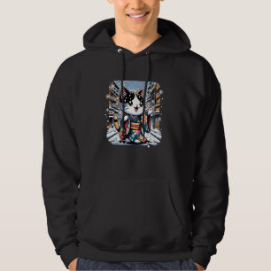 Moletom Gato De Arte Japonês, Gato De Gatinho De Inverno F