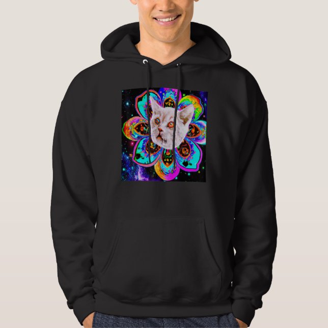 Moletom Gato de cara-de-flor gatinho (Frente)