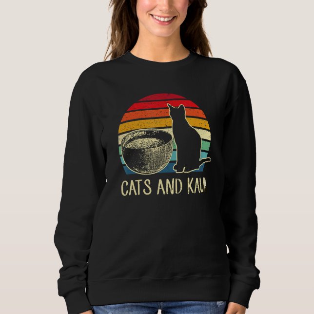 Moletom Gato de Coração Lover e Kava Tea Drinker Kava Bebe (Frente)
