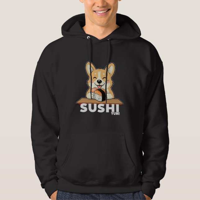 Moletom Gato de Corgi Gelado - Design de Comida Kawaii (Frente)