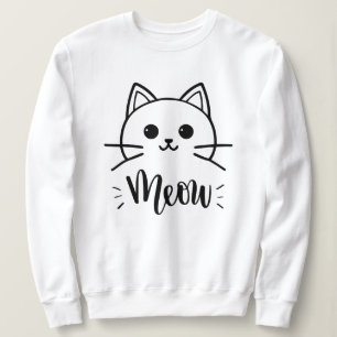 Moletom Gato de desenho animado engraçado em vetor. Impres