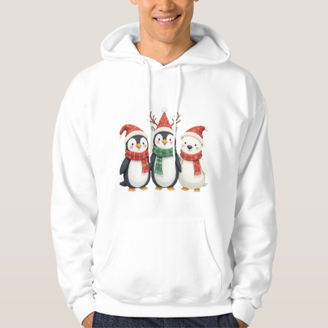 Moletom Gato-de-Design de-pinguins (Frente)