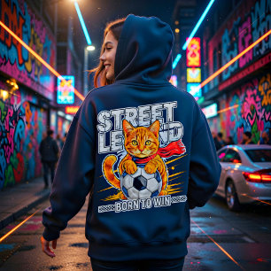 Moletom Gato de Futebol Presente Fofo Lenda da Rua