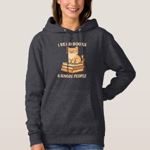 Moletom Gato de Livro Bonito - Li Livros e Ignoro Pessoas