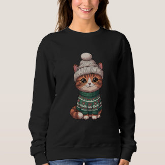 Moletom gato de Natal, amante de gatos