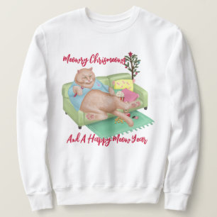 Moletom Gato de Natal - Camisola Suave de Natal