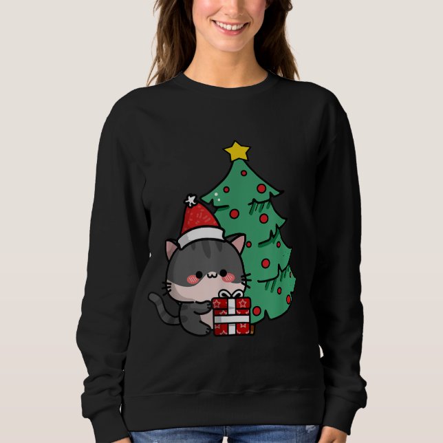 Moletom Gato de Natal da Eve (Frente)