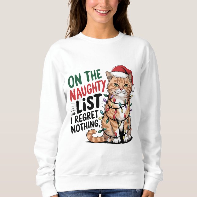 Moletom Gato De Natal Encantado, Encantado (Frente)
