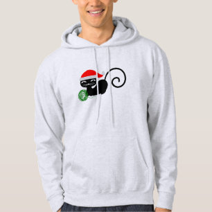 Moletom gato de papais noeis do xmas