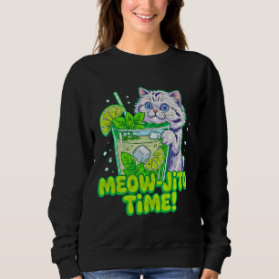 Moletom Gato de Verão Meow-jito - Gato Tropical Divertido 
