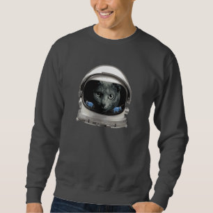 Moletom Gato do astronauta do capacete de espaço
