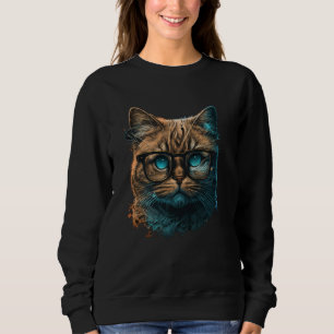 Moletom Gato Doce Com Design De Gato Bonito