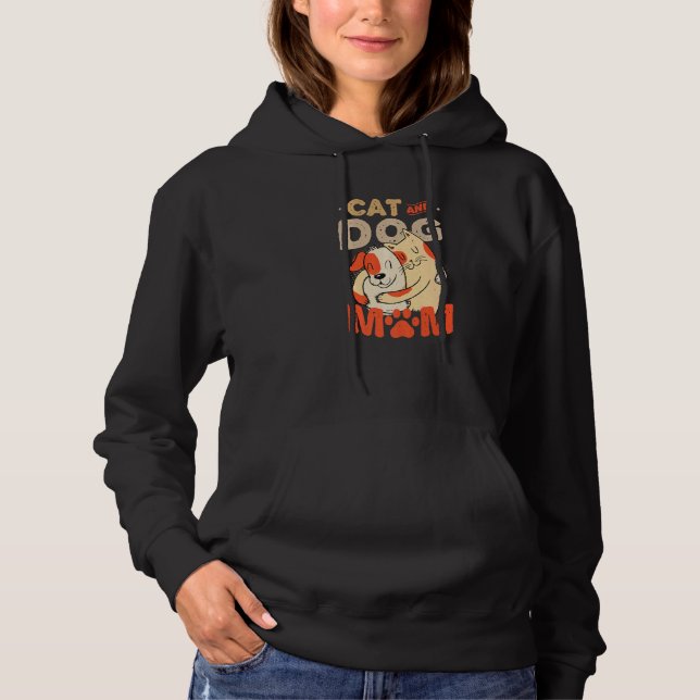 Moletom Gato E Cachorro Mãe Pets Cachorro E Mãe 1 (Frente)