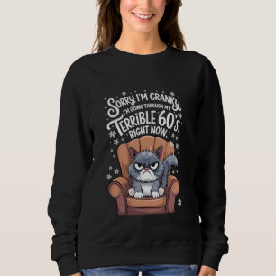 Moletom Gato Engraçado, desculpe, eu sou o Cranky 60