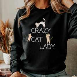 Moletom Gato Engraçado Mãe Gato Louco Mulher-Gato Louca