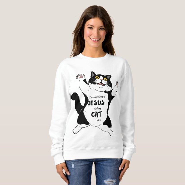 Moletom Gato engraçado Tee, Pele Mamãe Tee, dono de gatos (Frente Completa)