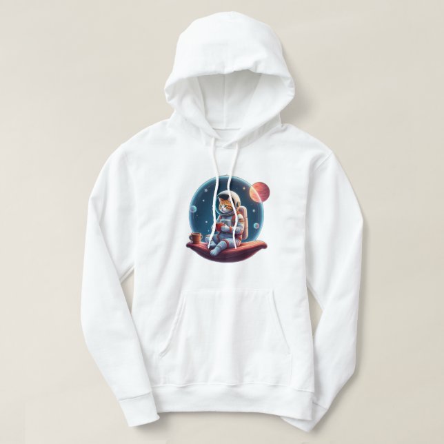 Moletom gato espacial (Frente do Design)