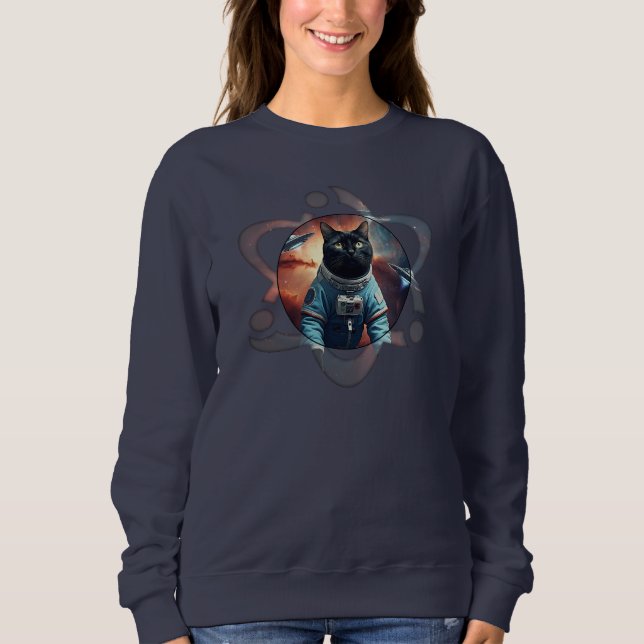 Moletom Gato Espacial Ciência (Frente)