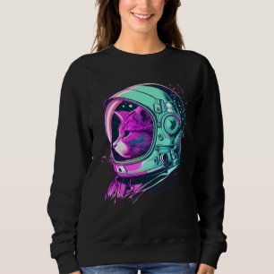 Moletom Gato Espacial Vaporwave Estético Anos 80 90 Astron