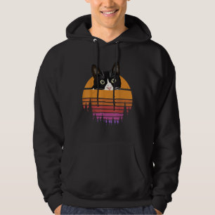 Moletom Gato Estilo Retro Gato Preto Estilo Vintage Gatinh
