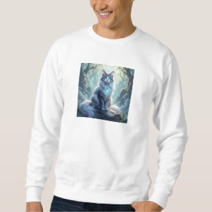 Moletom **Gato Fantasia Majestoso com Aura Mística – Alta
