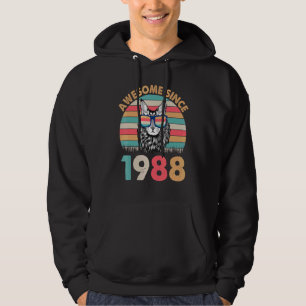 Moletom Gato Fantástico Desde 1988 Feliz Aniversário Para
