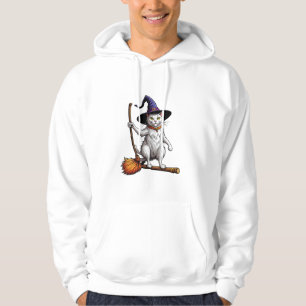 Moletom Gato Feiticeiro Halloween Bruxa Mística Amantes de