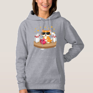 Moletom Gato Fofo Com Óculos De Sol Gato Jogando Boliche P