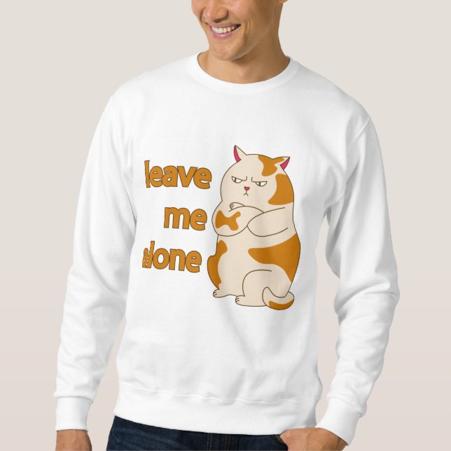 Moletom Gato gordo me deixa em paz (Frente)