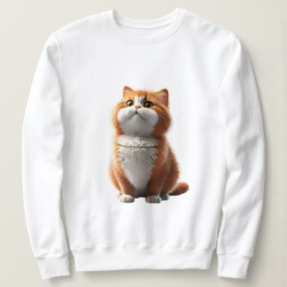 Moletom Gato Gordo Sentado Em Algum Lugar Bem Fundo