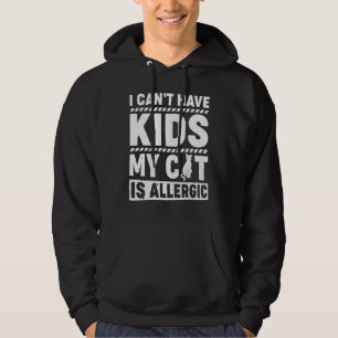 Moletom Gato Gráfico 21 Não Posso Ter Filhos Meu Gato É Al